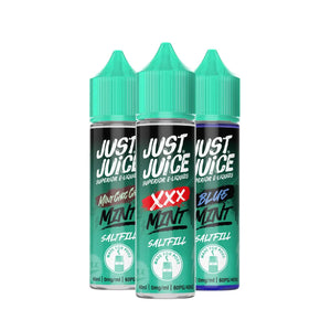 Just Juice Mint 40ml Saltfill E-liquid in Mint Choc Chip, XXX, and Blue Mint Flavour