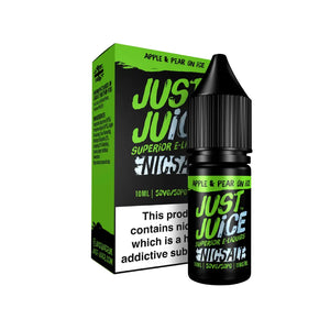 Just Juice Apple & Pear on Ice Flavour 10ml Nic Salt E-liquid perfect for Refillable Vape Kits