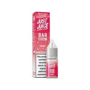 Just Juice Bar Cherry 10ml Nic Salt E-liquid - Perfect for Refillable Vape Kits