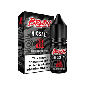 Just Juice Brutal Mr Jack Flavour 10ml Nic Salt E-liquid perfect for Refillable Vape Kits
