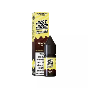 Just Juice Desserts 10ml Nic Salt lemon tart Flavour. Available in 5mg, 10mg and 20mg strength and great for Refillable Pod Kits