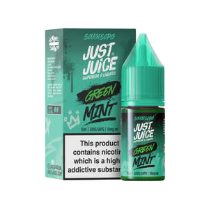 Just Juice Green Mint Flavour 10ml Nic Salt E-liquid perfect for Refillable Vape Kits