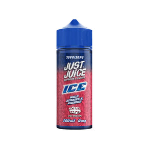 Just Juice Ice Wild Berries & Aniseed Flavour 100ml Shortfill Vape Juice Great for Sub-ohm Vape Kits & Sub-ohm Vape Tanks