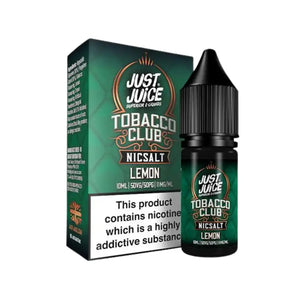 Just Juice Tobacco Club Lemon Tobacco Flavour 10ml Nic Salt E-liquid perfect for Refillable Vape Kits