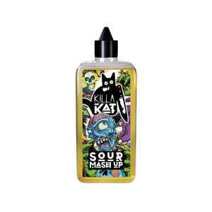 Killa Kat Sour Mash Up Flavour 100ml Shortfill Vape Juice Perfect for Sub-ohm Vape Kits & Sub-ohm Vape Tanks