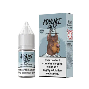 Koyuki Salts Inu - Apricot Orange Raspberry flavour 10ml nic salt e-liquid - Great with refillable vape kits
