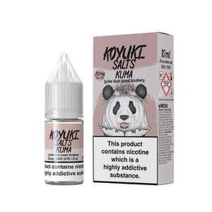 Koyuki Salts Kuma - lychee blackcurrant blackberry flavour 10ml nic salt e-liquid - Great with refillable vape kits
