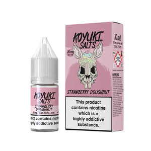 Koyuki Salts Strawberry Doughnut flavour 10ml nic salt e-liquid - Great with refillable vape kits