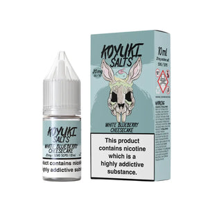 Koyuki Salts white blueberry cheesecale flavour 10ml nic salt e-liquid - Great with refillable vape kits