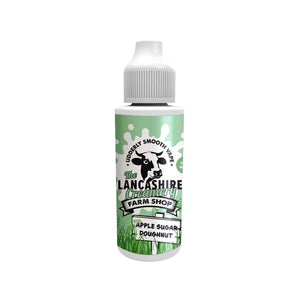 Lancashire Creamery Farm Shop Apple Sugar Doughnut Flavour 100ml E-liquid Shortfill Great for Sub-ohm Vape Kits & Sub-ohm Vape Tanks