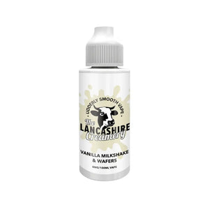 Lancashire Creamery Vanilla Milkshake & Wafers Flavour 100ml E-liquid Vape Juice Great for Sub-ohm Vape Kits & Sub-ohm Vape Tanks