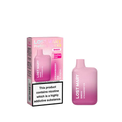 Lost Mary BM600 Prefilled Pod Vape Kit showing 3 Flavours - Triple Melon - Strawberry Ice - Pineapple Ice