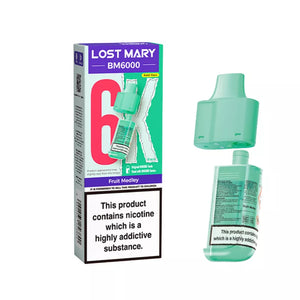 Lost Mary BM6000 Refill Pod in Fruit Medley Flavour for up to 6000 puffs.