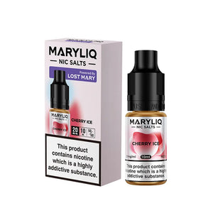 Lost Mary MaryLiq Cherry Ice 10ml nic salt e-liquid - Perfect for Refillable Vape Kits