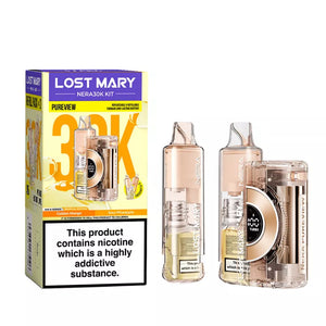 Lost Mary Nera30K Pureview Pod Kit, Prefilled with Golden Mango & Sour Pineapple to make up Tropical Edition.