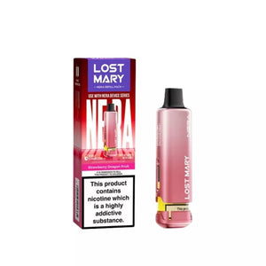 Lost Mary Nera Refill Pod In Strawberry Dragon Fruit Flavour offering up to 15k puffs.
