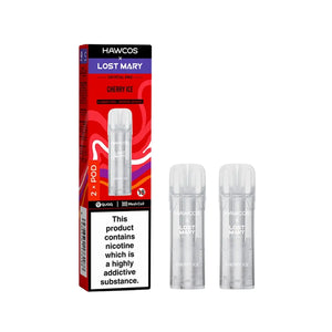 Lost Mary x Hawcos Crystal Pro Prefilled Pods Cherry Ice Flavour for the Hawcos x Lost Mary Crystal Pro 600 Vape Kit
