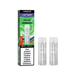 Lost Mary x Hawcos Crystal Pro Prefilled Pods Double Apple Flavour for the Hawcos x Lost Mary Crystal Pro 600 Vape Kit