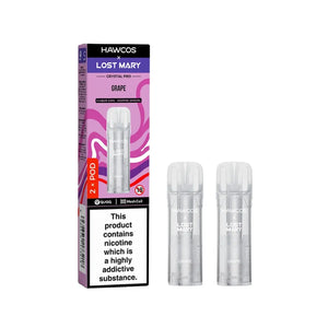 Lost Mary x Hawcos Crystal Pro Prefilled Pods Grape Flavour for the Hawcos x Lost Mary Crystal Pro 600 Vape Kit