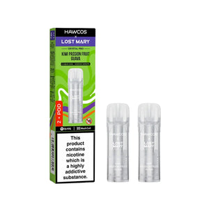 Lost Mary x Hawcos Crystal Pro Prefilled Pods Kiwi Passion Fruit Guava Flavour for the Hawcos x Lost Mary Crystal Pro 600 Vape Kit