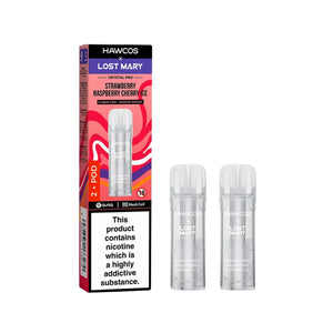 Lost Mary x Hawcos Crystal Pro Prefilled Pods Strawberry Raspberry Cherry Ice Flavour for the Hawcos x Lost Mary Crystal Pro 600 Vape Kit