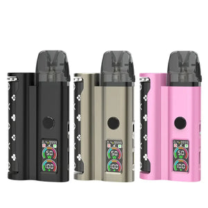 Mechvape The X Side by Side Pod Vape Kit in 3 different colours - Full Black - Titanium SS - Pink
