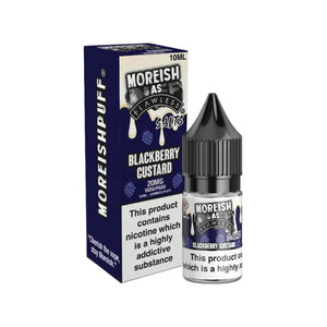 Moreish As Flawless Blackberry Custard Flavour 10ml Nic Salt E-liquid perfect for Refillable Vape Kits