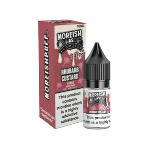Moreish As Flawless Rhubarb Custard Flavour 10ml Nic Salt E-liquid perfect for Refillable Vape Kits