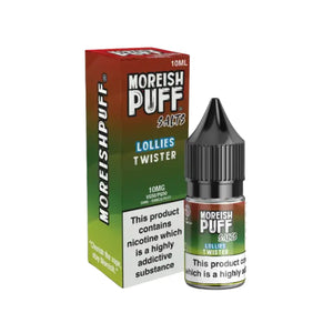 Moreish Puff Lollies 10ml Nic Salt twister Flavour perfect for pod vape kits