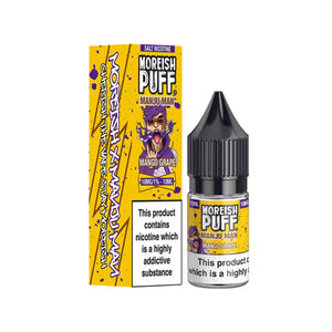 Moreish Puff Manju Man Mango Grape Flavour 10ml Nic Salt E-liquid perfect for Refillable Vape Kits