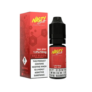 Nasty Salt Reborn Bad Blood Flavour 10ml Nic Salt E-liquid perfect for Refillable Vape Kits