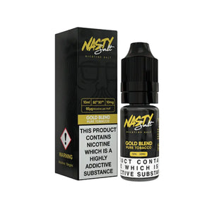 Nasty Salt Reborn Gold Blend Flavour 10ml Nic Salt E-liquid perfect for Refillable Vape Kits