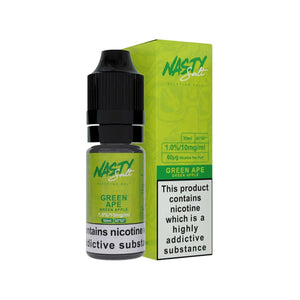 Nasty Salt Reborn Green Ape Flavour 10ml Nic Salt E-liquid perfect for Refillable Vape Kits