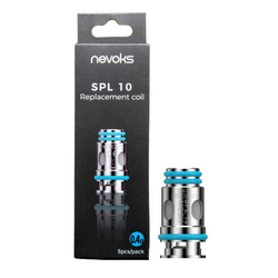 Nevoks SPL 10 Replacement Mesh Coils in 0.6Ω and 0.8Ω options, displayed in packaging.