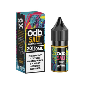 ODB Juice 10ml Nic Salt E-liquid Bluerazz Lemon Flavour perfect for Refillable Vape Kits