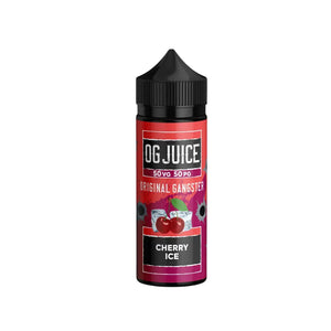 OG Juice 50VG/50PG 100ml Shortfill for MTL (Mouth to Lung) vaping in pod vape kits and MTL Tanks - Cherry Ice Flavour