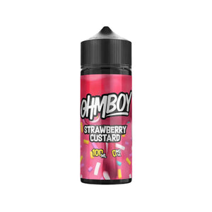 ohm boy oc vape juice in strawberry custard flavour 100ml e-liquid