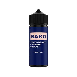 BAKD 100ml Shortfill E-liquid in Strawberry Caramel Cream Flavour