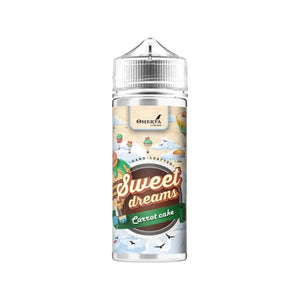 Sweet Dreams Carrot Cake 100ml Vape Juice Shortfill By Omerta E-liquids great for DTL Vaping with sub-ohm vape tanks