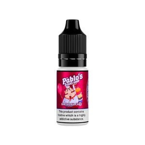 Pablo's Cake Shop Birthday Cake Flavour 10ml Nic Salt E-liquid perfect for Refillable Vape Kits