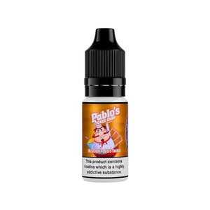 Pablo's Cake Shop Biscoff Custard Flavour 10ml Nic Salt E-liquid perfect for Refillable Vape Kits
