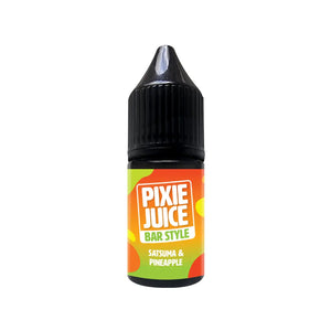 Pixie Juice Bar Style Satsuma & Pineapple Flavour 10ml Nic Salt E-liquid - Perfect for Refillable Vape Kits