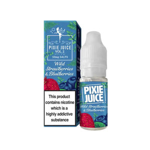 Pixie Juice Vol 2 10ml Nic Salt Wild Strawberries & Blueberries Flavour