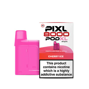 PIXL 8000 pods featuring PODXL technology for 8000 puffs with convenient prefilled and refill options - Cherry Ice Flavour