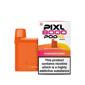 High-performance PIXL 8000 pods delivering 8000 puff capacity through advanced refill technology - Hawaiian Oasis Flavour