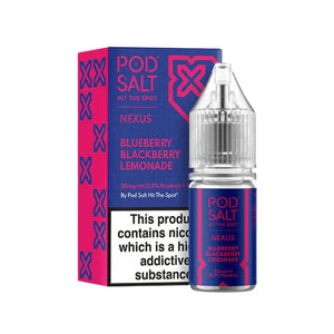 Pod Salt Nexus Blueberry Blackberry Lemonade Flavour 10ml Nic Salt E-liquid perfect for Refillable Vape Kits