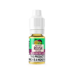 Relish 10ml Nic Salt E-liquid in Kiwi Passion Fruit and Guava Flavour
