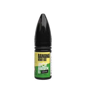 Riot Squad Bar Edition in Banana Kiwi Ice flavour, 20mg strength Riot Squad Vape Juice for pod vape kits and MTL devices
