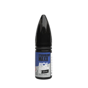 Riot Squad Bar Edition in Strawberry Maxx flavour, 20mg strength Riot Squad Vape Juice for pod vape kits and MTL devices