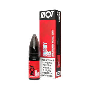 Riot X Nic Salt 10ml Cherry Ice Flavour is available in 5mg,10mg and 20mg Strength